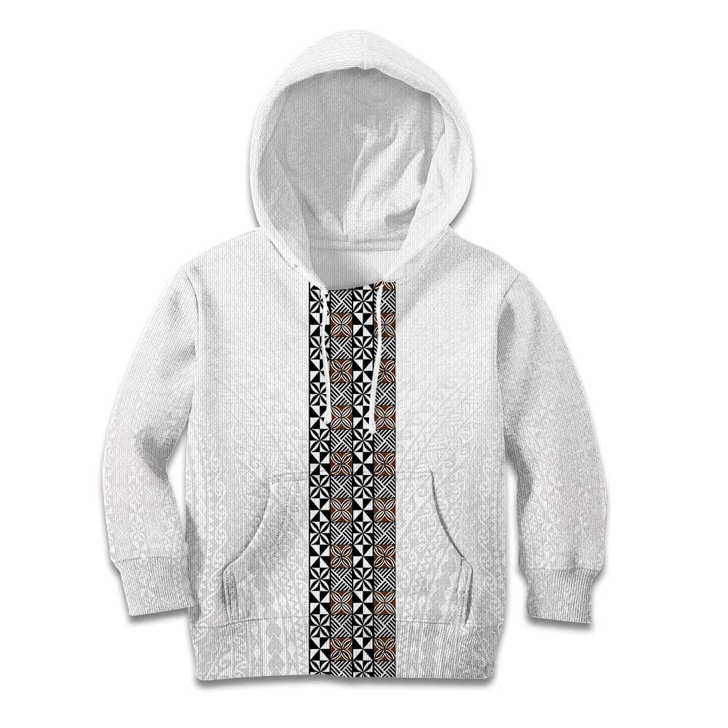 Light Gray Tongan Polynesian Tribal Kid Hoodie LT9 Hoodie White - Polynesian Pride