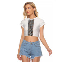 Light Gray Tongan Polynesian Tribal Raglan Cropped T Shirt - Polynesian Pride