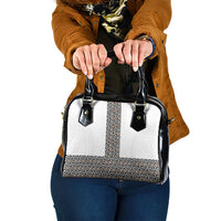 Light Gray Tongan Polynesian Tribal Shoulder Handbag - Polynesian Pride