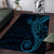 Black Blue Polynesian Tribal Area Rug - Polynesian Pride
