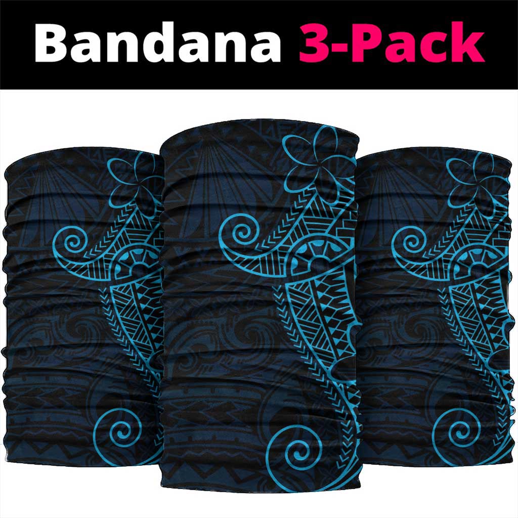 Black Blue Polynesian Tribal Neck Gaiter - Polynesian Pride