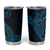 Black Blue Polynesian Tribal Tumbler Cup - Polynesian Pride