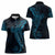 Black Blue Polynesian Tribal Women Polo Shirt - Polynesian Pride