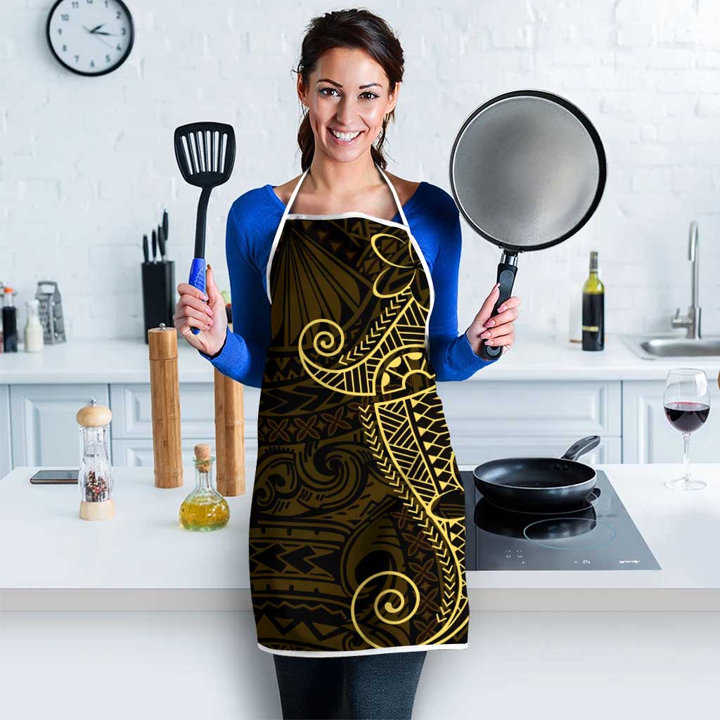 Black Gold Polynesian Tribal Apron - Polynesian Pride