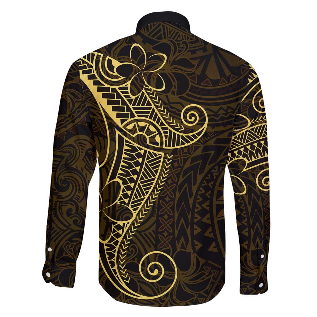 Black Gold Polynesian Tribal Family Matching Tank Maxi Dress and Hawaiian Shirt LT9 - Polynesian Pride