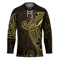 Black Gold Polynesian Tribal Hockey Jersey - Polynesian Pride