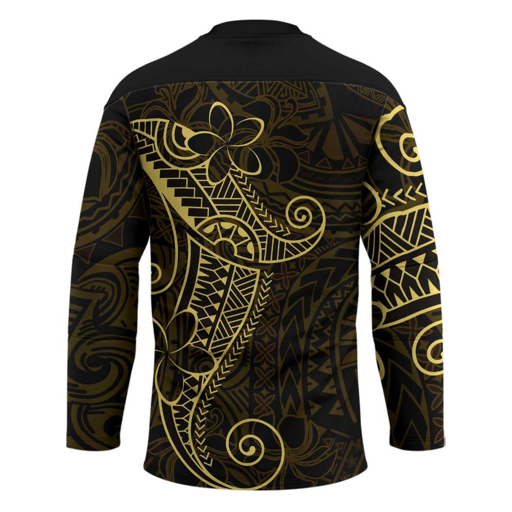 Black Gold Polynesian Tribal Hockey Jersey - Polynesian Pride