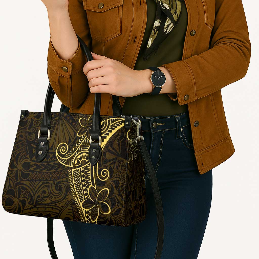 Black Gold Polynesian Tribal Leather Bag - Polynesian Pride