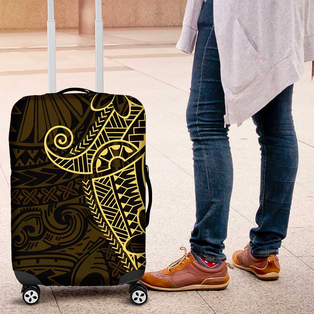 Black Gold Polynesian Tribal Luggage Cover LT9 Gold - Polynesian Pride