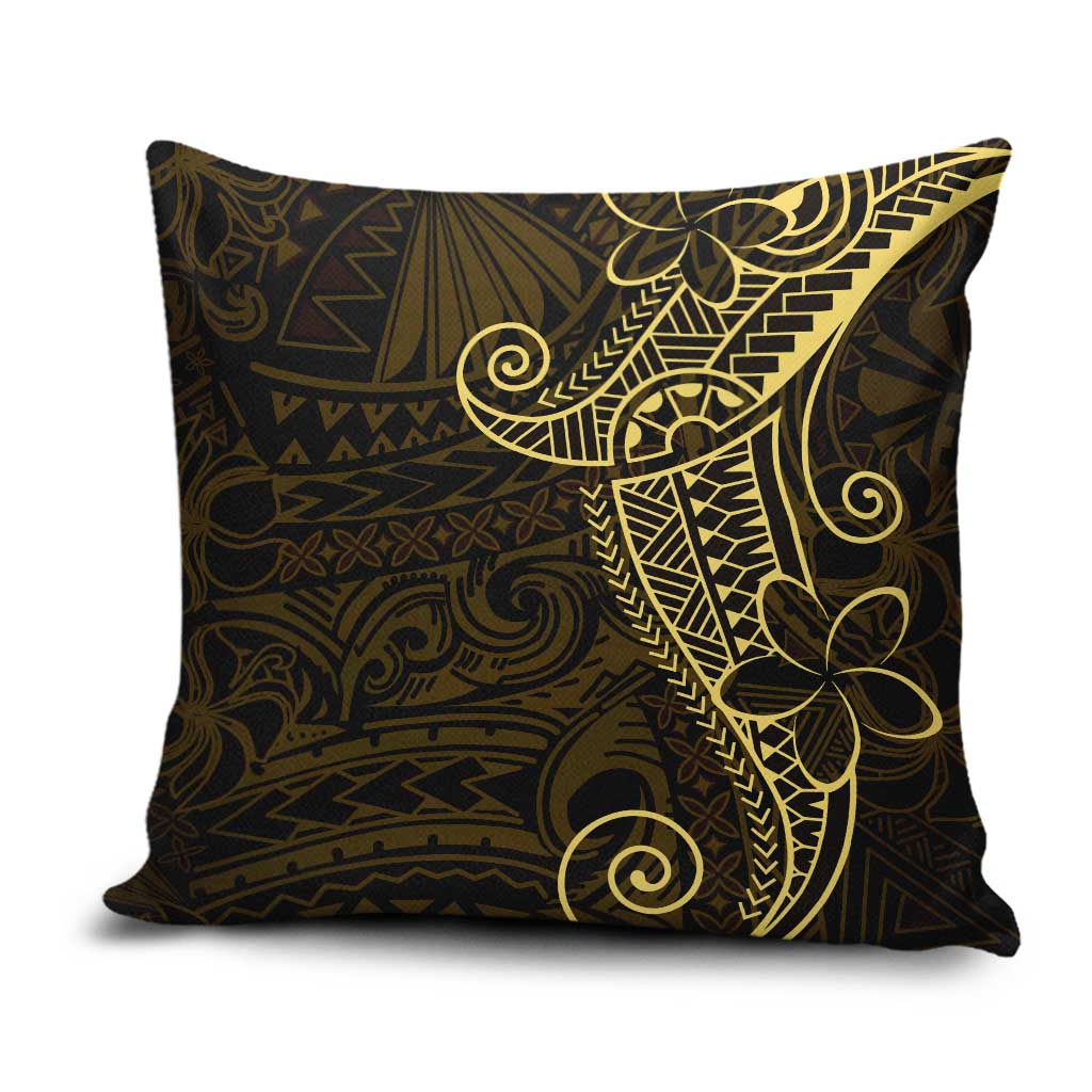 Black Gold Polynesian Tribal Pillow Cover LT9 Gold - Polynesian Pride