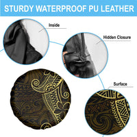 Black Gold Polynesian Tribal Spare Tire Cover - Polynesian Pride