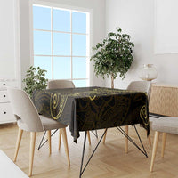 Black Gold Polynesian Tribal Tablecloth - Polynesian Pride