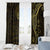 Black Gold Polynesian Tribal Window Curtain - Polynesian Pride