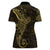 Black Gold Polynesian Tribal Women Polo Shirt - Polynesian Pride