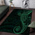 Black Green Polynesian Tribal Area Rug - Polynesian Pride