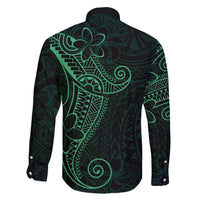 Black Green Polynesian Tribal Family Matching Tank Maxi Dress and Hawaiian Shirt LT9 - Polynesian Pride
