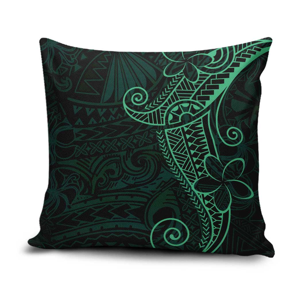 Black Green Polynesian Tribal Pillow Cover LT9 Green - Polynesian Pride
