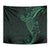 Black Green Polynesian Tribal Tapestry - Polynesian Pride