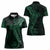 Black Green Polynesian Tribal Women Polo Shirt - Polynesian Pride
