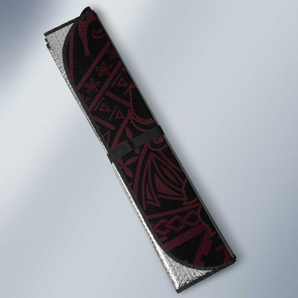 Black Pink Polynesian Tribal Auto Sun Shade - Polynesian Pride