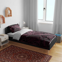 Black Pink Polynesian Tribal Bedding Set - Polynesian Pride