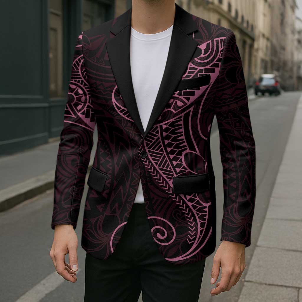 Black Pink Polynesian Tribal Blazer - Polynesian Pride