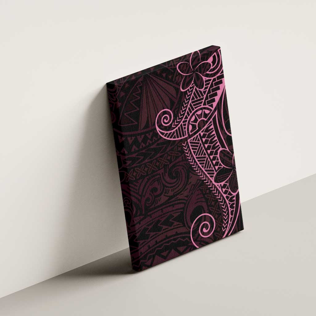 Black Pink Polynesian Tribal Canvas Wall Art - Polynesian Pride