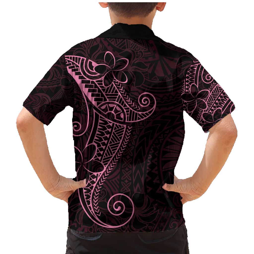 Black Pink Polynesian Tribal Family Matching Mermaid Dress and Hawaiian Shirt LT9 - Polynesian Pride
