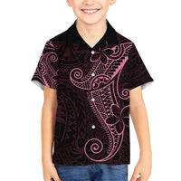 Black Pink Polynesian Tribal Family Matching Summer Maxi Dress and Hawaiian Shirt LT9 Son's Shirt Pink - Polynesian Pride