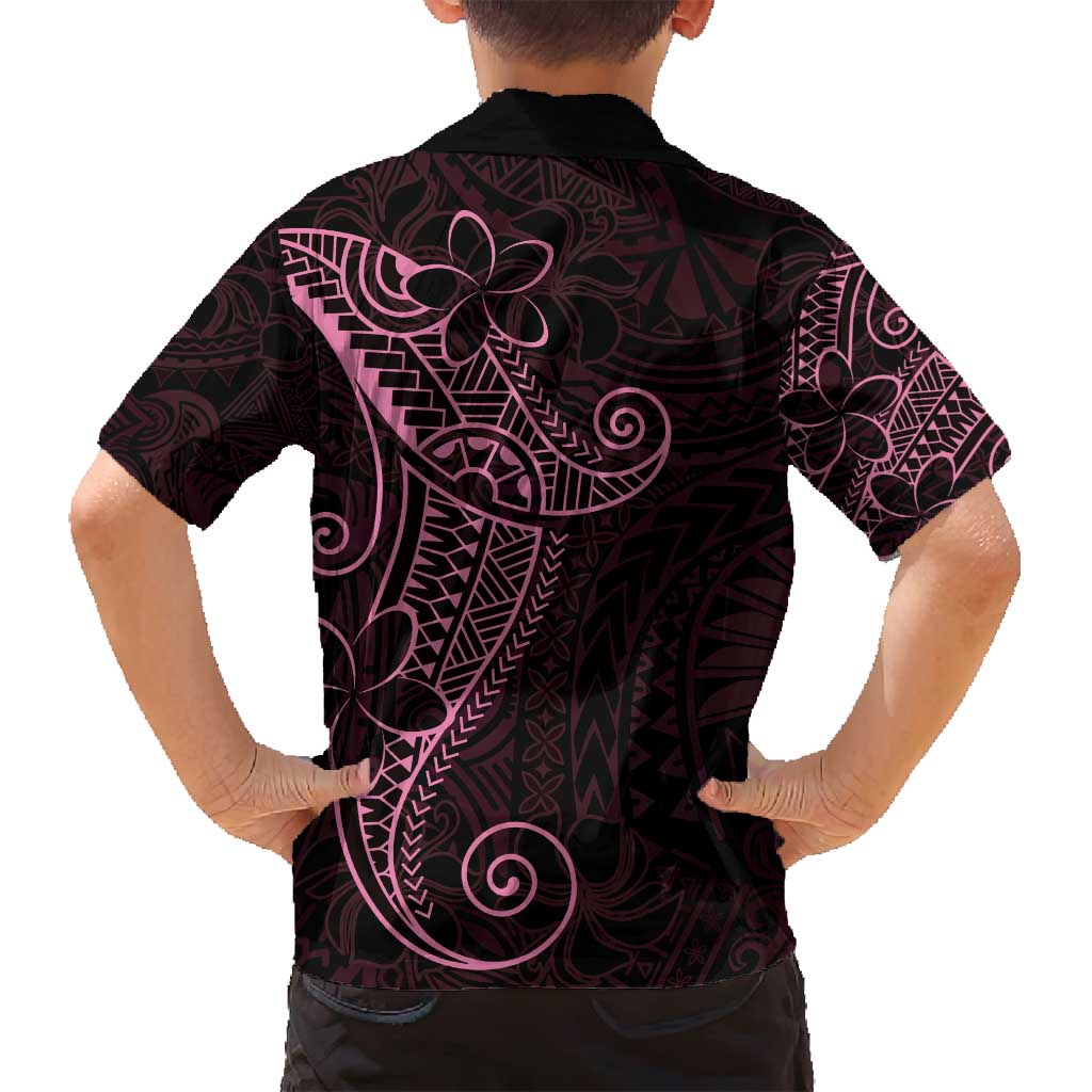 Black Pink Polynesian Tribal Family Matching Tank Maxi Dress and Hawaiian Shirt LT9 - Polynesian Pride
