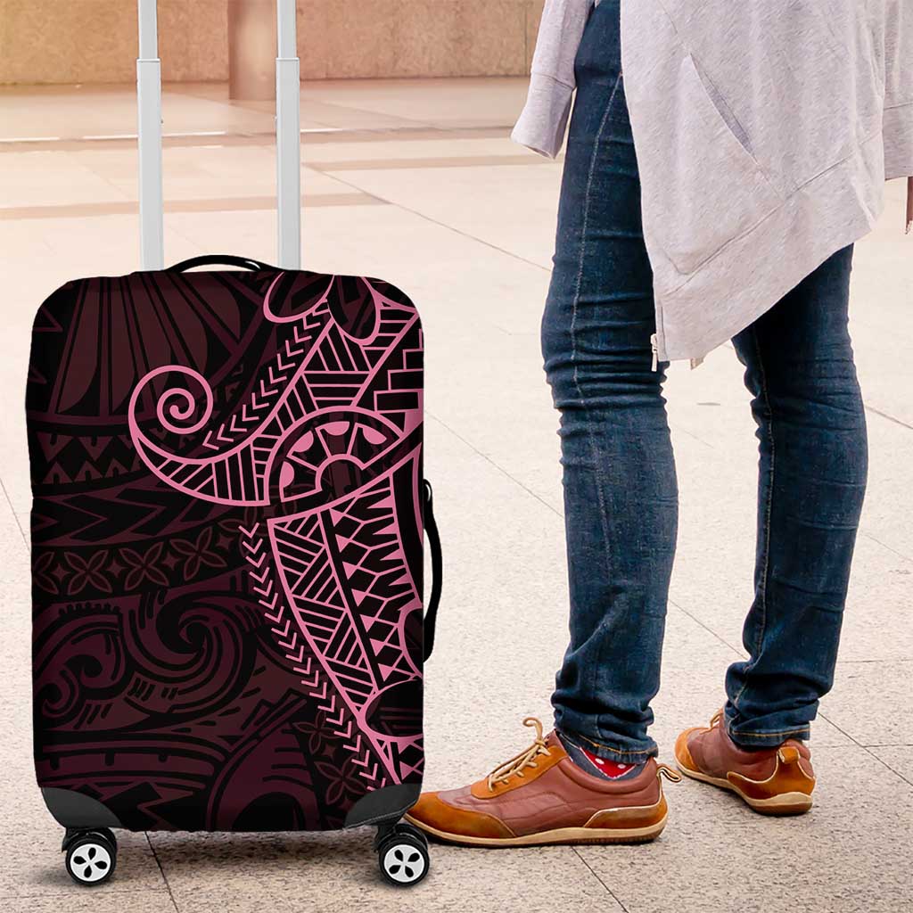 Black Pink Polynesian Tribal Luggage Cover LT9 Pink - Polynesian Pride