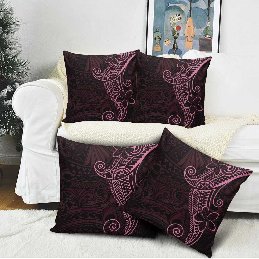 Black Pink Polynesian Tribal Pillow Cover - Polynesian Pride