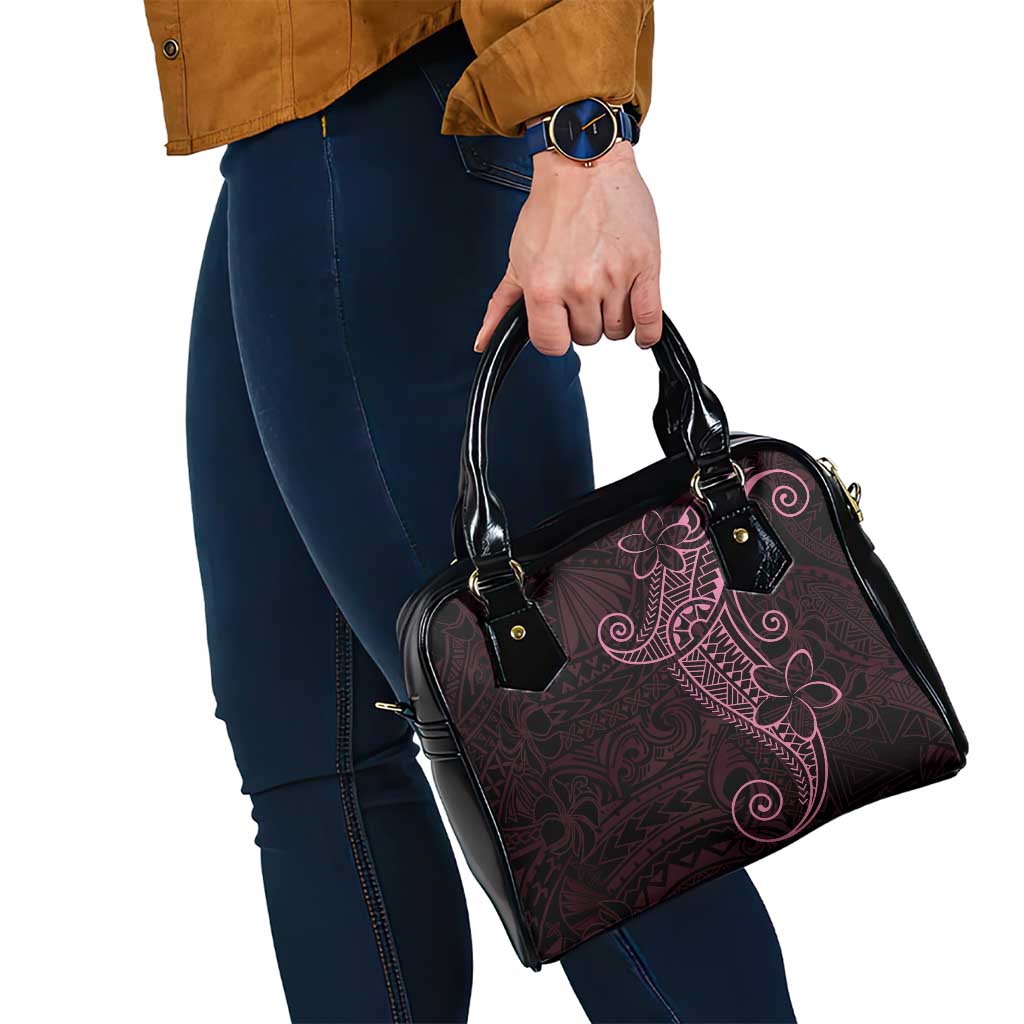 Black Pink Polynesian Tribal Shoulder Handbag - Polynesian Pride
