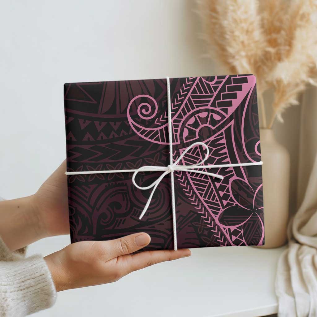 Black Pink Polynesian Tribal Wrapping Paper - Polynesian Pride