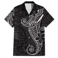 Black White Polynesian Tribal Family Matching Off The Shoulder Long Sleeve Dress and Hawaiian Shirt LT9 Dad's Shirt - Short Sleeve White - Polynesian Pride