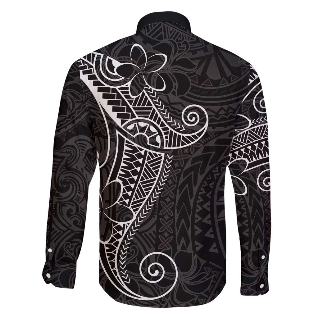 Black White Polynesian Tribal Family Matching Short Sleeve Bodycon Dress and Hawaiian Shirt LT9 - Polynesian Pride