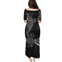 Black White Polynesian Tribal Puletasi - Polynesian Pride