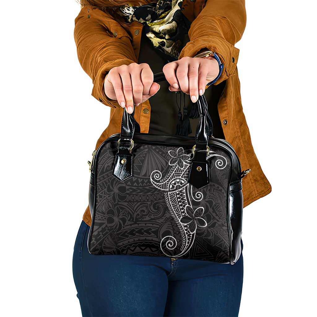 Black White Polynesian Tribal Shoulder Handbag - Polynesian Pride