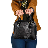 Black White Polynesian Tribal Shoulder Handbag - Polynesian Pride