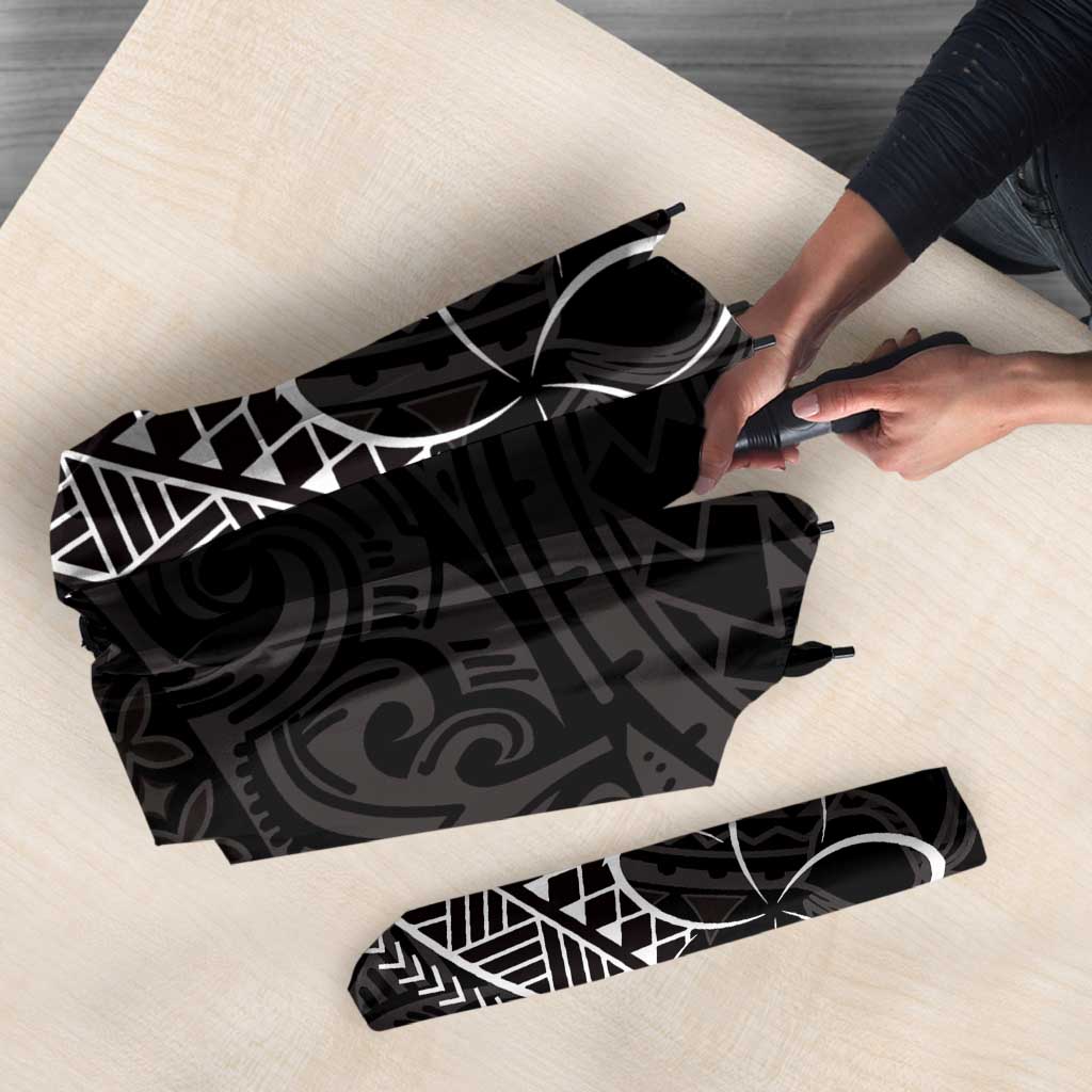 Black White Polynesian Tribal Umbrella - Polynesian Pride