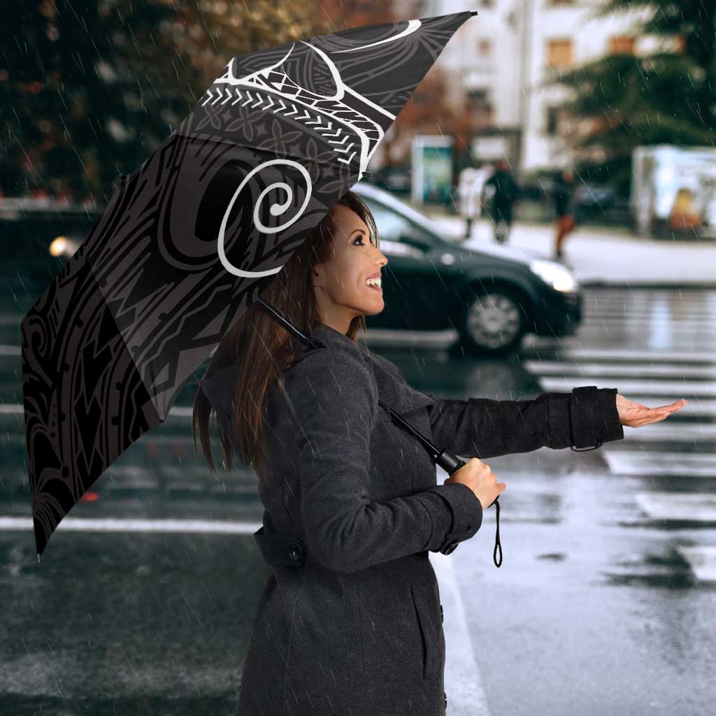 Black White Polynesian Tribal Umbrella - Polynesian Pride