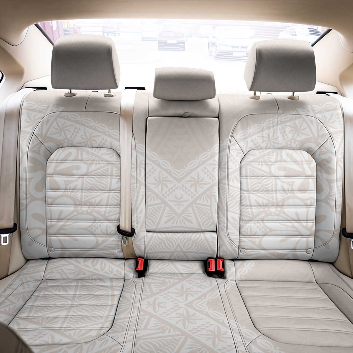 Lotu Tamaiti Tongan Polynesian Art Pattern Back Car Seat Cover Traditional Tribal Motifs LT9 - Polynesian Pride
