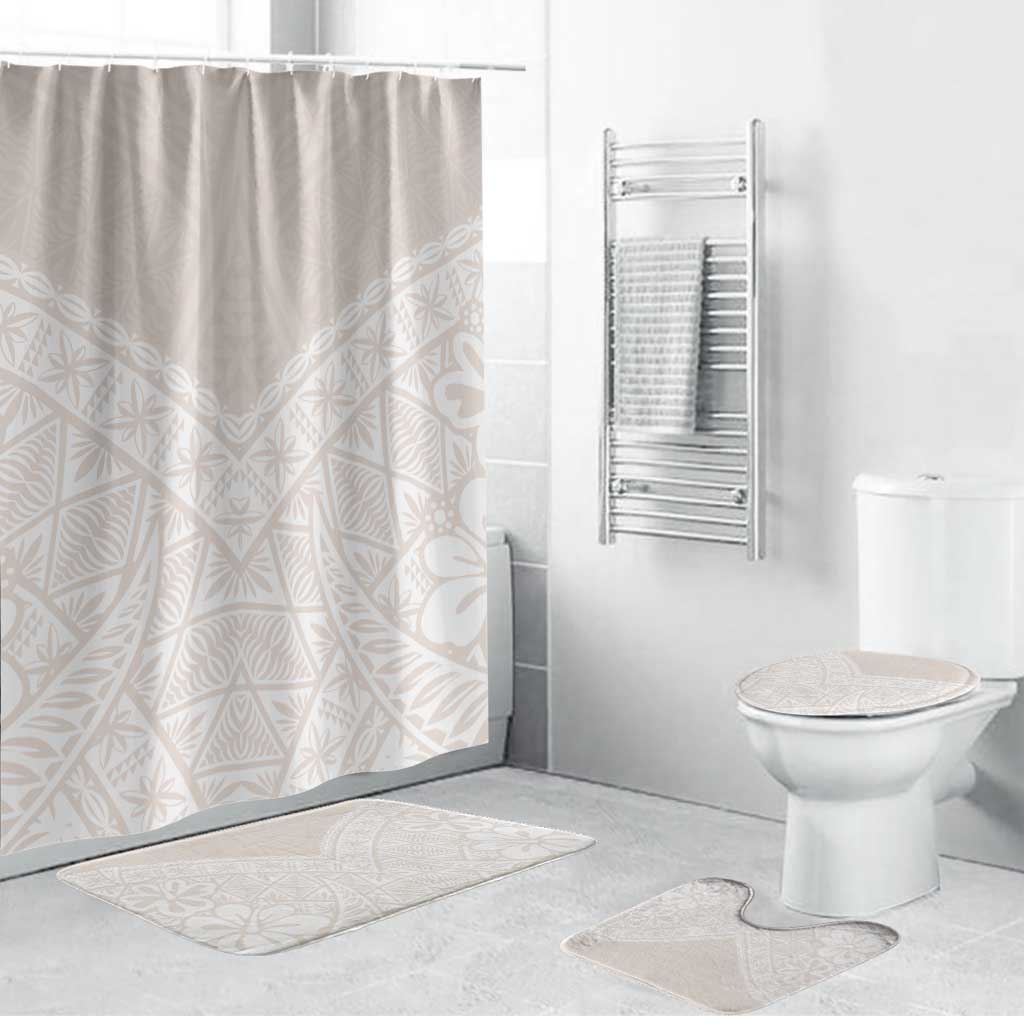 Lotu Tamaiti Tongan Polynesian Art Pattern Bathroom Set Traditional Tribal Motifs - Polynesian Pride