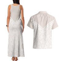 Lotu Tamaiti Tongan Polynesian Art Pattern Couples Matching Tank Maxi Dress and Hawaiian Shirt Traditional Tribal Motifs LT9 - Polynesian Pride