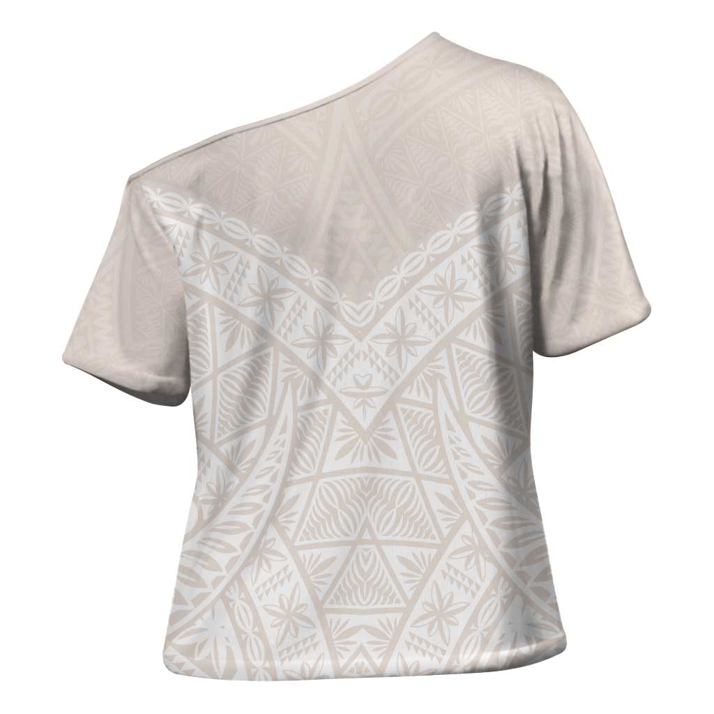 Lotu Tamaiti Tongan Polynesian Art Pattern Cross Shoulder Shirt Traditional Tribal Motifs LT9 - Polynesian Pride
