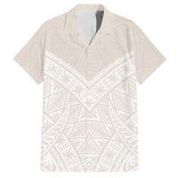 Lotu Tamaiti Tongan Polynesian Art Pattern Family Matching Puletasi and Hawaiian Shirt Traditional Tribal Motifs LT9 Dad's Shirt - Short Sleeve White - Polynesian Pride
