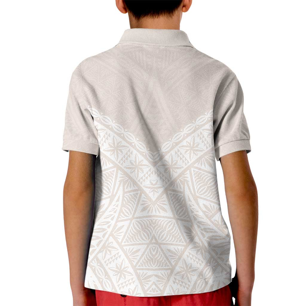 Lotu Tamaiti Tongan Polynesian Art Pattern Kid Polo Shirt Traditional Tribal Motifs LT9 - Polynesian Pride