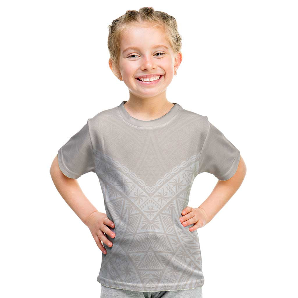 Lotu Tamaiti Tongan Polynesian Art Pattern Kid T Shirt Traditional Tribal Motifs LT9 White - Polynesian Pride