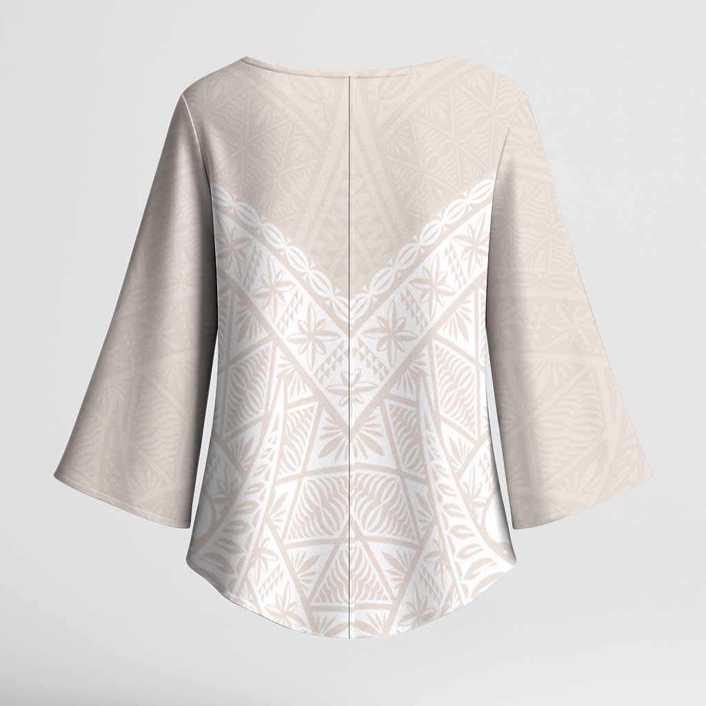 Lotu Tamaiti Tongan Polynesian Art Pattern Kimono Sleeve Blouse Traditional Tribal Motifs LT9 - Polynesian Pride