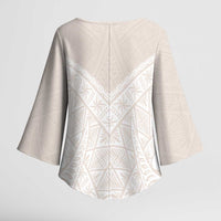 Lotu Tamaiti Tongan Polynesian Art Pattern Kimono Sleeve Blouse Traditional Tribal Motifs LT9 - Polynesian Pride